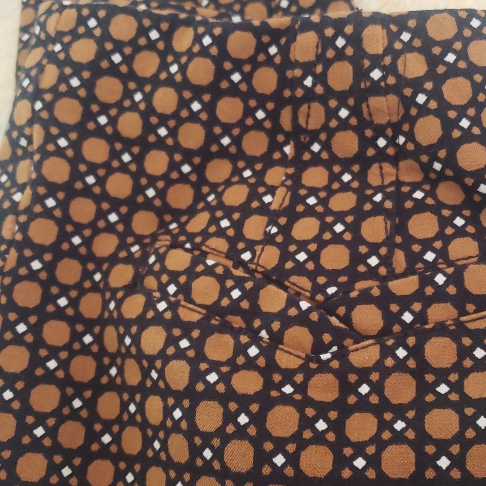 Anthropologie Essential Slim Pants Indie Sleaze Geometric Print Size 4 - Picture 5 of 10